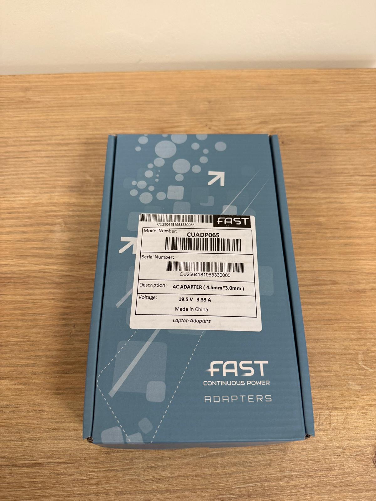 HP Laptop Notebook Adaptör 19,5V 3,33A - İnce Uç Mavi